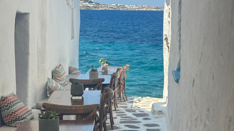 Petasos Beach Resort and Spa in Mykonos taverna
